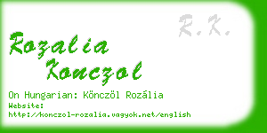 rozalia konczol business card
