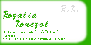 rozalia konczol business card